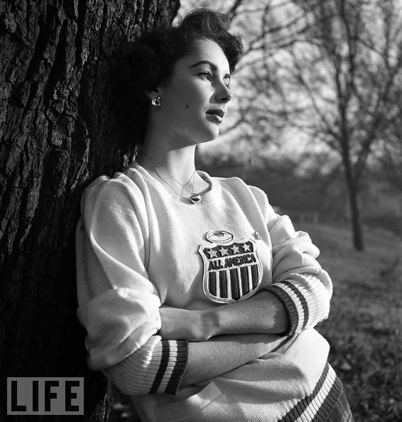 'All America,' 1948. Liz Taylor and her home life.